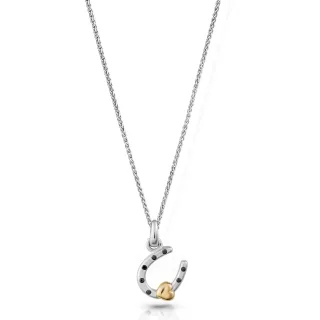 Orphelia 'Aurora' Damenkette mit Anhänger aus 925er Sterlingsilber – Silber/Gold ZH-7525