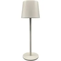 Coen Bakker Deco BV LED Außen-Tischleuchte Portable Light, mehrere Helligkeitsstufen, LED, warmweiß, kaltweiß, neutralweiß, USB dimmbar touch Metall sand matt 40 LED 26,5cm