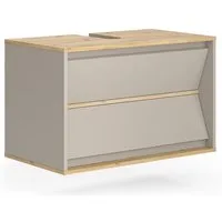 Vicco Waschbeckenunterschrank Edelin, Cashmere/Artisan, 80 x 50 cm mit 2 Schubladen (1-St)