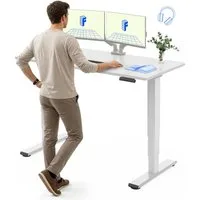 FLEXISPOT Schreibtisch Elektrisch Höhenverstellbarer Schreibtisch EC5 LITE mit Dualmotor (25MM einteiliger Tischplatte & 3-fach Teleskop, 4 Speicherhöhen & Antikollisionssystem), 120x80/140x80/160x80/180x80