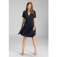 SWING Cocktailkleid - Cocktailkleid mit Stufenrock aus Plissee Jersey Taillierter Schnitt mit fließendem Rockteil