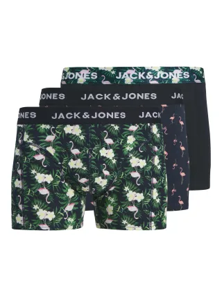 JACK&JONES - JACFLAMINGO FLOWER TRUNKS 3 PACK SN Black - Gr. - M