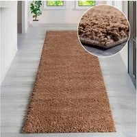 Bruno Banani Läufer Shaggy Soft, rechteckig, Höhe: 30 mm, Läufer, Brücke, gewebt, Uni-Farben, besonders weich
