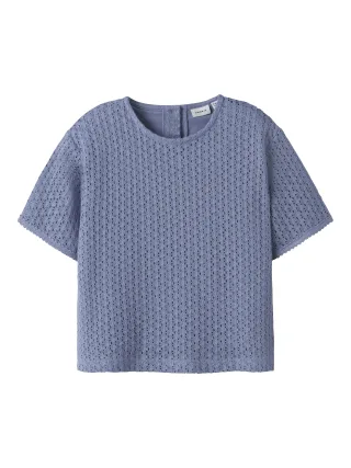 NAME IT - NKFFREA SS NREG TOP purple impression - Gr. - 164