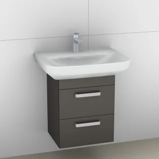 Artiqua 414 Waschtischunterschrank für Sentique 514366 Stahlgrau Metallic, 414-WU2L-V15-7141-88 414-WU2L-V15-7141-88