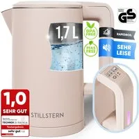 Stillstern Wasserkocher Wasserkocher 1,7L, Schnelles Aufkochen, mit Temperatureinstellung, 1.7 l, 2200 W, 2200W, 12 Std. Warmhaltefunktion, Leise
