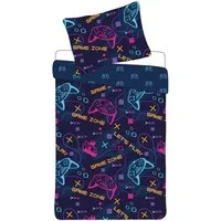 BrandMac Kinderbettwäsche Gamer Game Zone Controller Bettwäsche Set 135x200 cm 100% Microfaser, 1 teilig, Langlebig