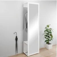 OTTO home Garderobenschrank Paris moderne Garderobenschrank 190cm, mit Kleiderstange und Frontspiegel
