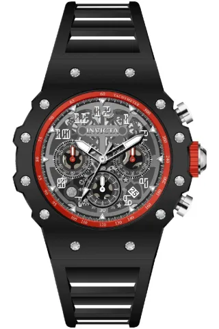Invicta Racing 69658 Herrenuhr - Quarzwerk - Acryl mit silbernem Zifferblatt - 43 mm