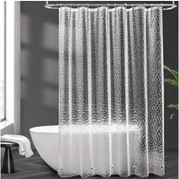 AooHome Duschvorhang Duschvorhang 180x200cm Transparent mit 5 Magnete Antischimmel