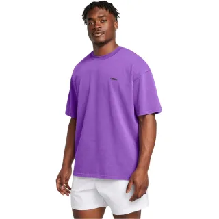 Under Armour - T-Shirt für Herren, Logo, Gewaschen, Übergroß (Violett)