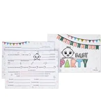 TOBJA Spiel Baby Geburt Ratespiel 25 Karten mit Box, Ratespiel-Karten, Für Baby-Shower Party Schwangerschaft, Orakel