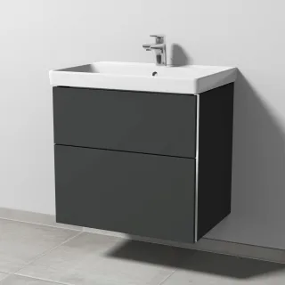 Sanipa 3way Waschtischunterbau zu Villeroy & Boch Avento Waschtisch mit 2 Auszügen, Graphit-Matt BP6221B