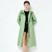 MOPUEA Regenjacke Lange Regenjacke Wasserdicht Winddicht Leicht Faltbar Outdoor Jacke (Regenjacke für Alltag, Reisen und wechselhaftes Wetter, Leicht faltbar, spart Platz im Rucksack oder Koffer) Wasserdicht, winddicht, leicht und pflegeleicht