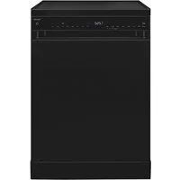 exquisit Standgeschirrspüler 9316 GSP9316-450C schwarz, 10,9 l, 16 Maßgedecke, 16 Maßgedecke, LED, Besteckschublade, Auto Door Open, AquaStop