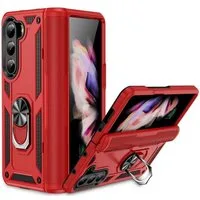 CoolGadget Handyhülle Armor Shield Case für Samsung Galaxy Z Fold 5 7,6 Zoll, Outdoor Cover Magnet Ringhalterung Handy Hülle für Galaxy Z Fold 5 5G