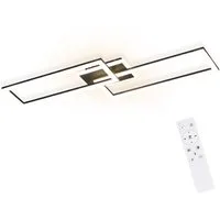 Nettlife LED Deckenleuchte LED Deckenleuchte Schwarz 56W aus Metall Kristall, LED fest integriert, Warmweiß Neutralweiß Kaltweiß, Schlafzimmer küche