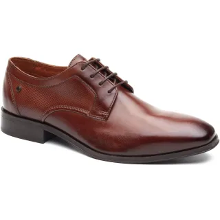 Base London Dome Schnürschuhe aus Leder für Herren in verbranntem Tan