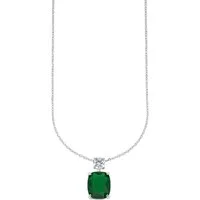 Firetti Kette mit Anhänger Schmuck Geschenk Silber 925 Halsschmuck Halskette Ankerkette Oktagon, mit Glasstein, Zirkonia (synth)