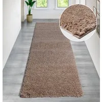 Bruno Banani Läufer Shaggy Soft, rechteckig, Höhe: 30 mm, Läufer, Brücke, gewebt, Uni-Farben, besonders weich