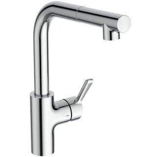 Ideal Standard Küchenarmatur Ceralife Ausladung 216mm mit heraus.Brause, L-Auslauf Chrom, BE243AA BE243AA