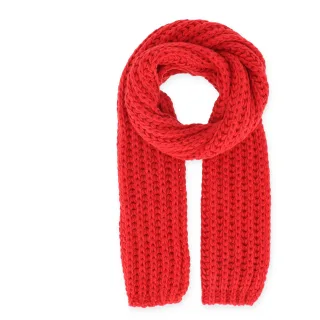 Halsüberkopf Accessoires - 180x25 Grobstrickschal rot - Gr. - OS