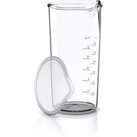 Arendo Messbecher mit Deckel, 600ml, 20 Unzen, Klarsichtbecher, Mixbecher aus Kunststoff, Kunststoff, (1-St), ideal für elektrische Handmixer, Stabmixer & Handrührer