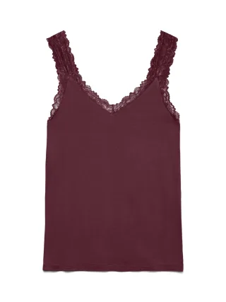 VERO MODA - VMROSA SL TOP JRS NOOS Windsor Wine - Gr. - M