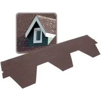 DAPRONA Dachschindeln Dachschindeln, Hexagonal Muster 1m x 32cm, Braun, (20-St), Bitumenschindeldach für Gartenhaus, Carport