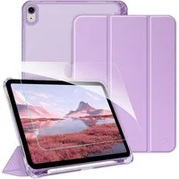 Fintie Tablet-Hülle für iPad 11 Generation 11'' 2025 (A16), iPad 10 Generation 10.9'' 2022, mit Schutzfolie-ultradünne transparente Rückseite Case mit Stifthalter