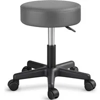 TRESKO Drehhocker Rollhocker höhenverstellbar, 10 cm Dicke Polsterung, Arbeitshocker Hocker 360° drehbar