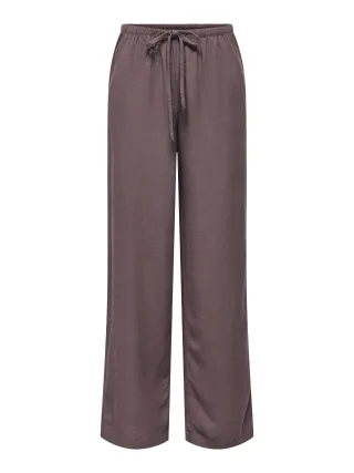 JDY - JDYCAYA LINEN MW PANT WVN NOOS Huckleberry - Gr. - 32