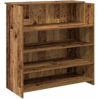 vidaXL Schreibtisch Empfangstheke Altholz-Optik 100x50x103,5 cm Holzwerkstoff
