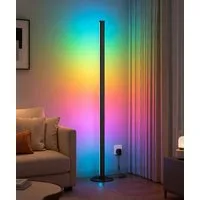 VASAGLE Stehlampe LED Wohnzimmer, Lampe Schlafzimmer, 18 x 18 x 139,4 cm, RGB, Moderne Deko Lampe mit App-Steuerung und Musik-Sync
