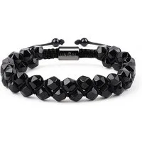 UNIQAL.de Perlenarmband Naturstein Turmalin facettiert (Unisex-Armband mit verstellbarer Makramé-Schließe, Echte Steinperlen, präzise geschliffen, handgefertigt), Verkauf & Versand durch deutschen Händler