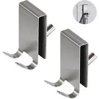 TUWENA Handtuchhaken 2 Stück Handtuchhalter Dusche, Doppelseitige Duschhaken