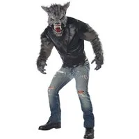 California Costumes Kostüm Werwolf-Kostüm für Erwachsene zu Halloween grau-schwarz