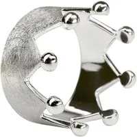 SILBERMOOS Silberring Kronenring - Das Original, 925 Sterling Silber