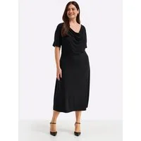 Sheego Jerseykleid Jersey-Kleid Kurzarm