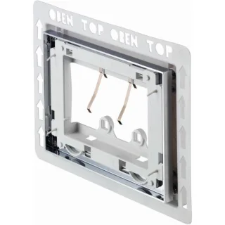 Duravit DuraSystem Einbaurahmen WD6001021000 22,44 x 15,4 cm, flächenbündig, für Kunststoff, chrom hochglanz