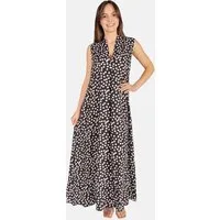 Seasons of April Maxikleid GRACE GEPUNKTET Punktekleid Grace ärmellos Damen Viskose Maxi Kleid Gepunktet Lang