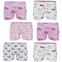 Tutku Elit Panty Mädchen 6er Pack – Bequeme Unterwäsche Shorts Baumwolle mit Elastan (6er-Set) Weiches Tragegefühl, elastischer Sitz, kindgerechte Designs