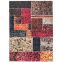 SIMPEX24 Designteppich Patchwork Design, Läufer, Höhe: 7 mm, Waschbarer Teppich Patchwork Design Rutschfest Teppich Wohnzimmer