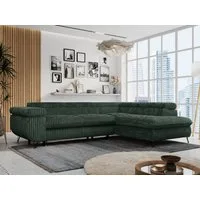 MKS MÖBEL Ecksofa PETER L, Set, Ecksofa L-form, HR35-Schaum, Wellenfederkern, Bettfunktion, Einstellbare Kopfstützen, Bettkasten