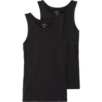 Name It Unterhemd NKMTANK 2P für Jungen mit Rundhals und elastischem Tragekomfort (Packung, 2-St) normal, Jersey, eingefasste Kante, Rundhals