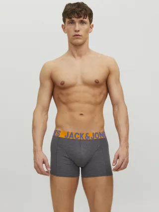 JACK&JONES - JACCRAZY SOLID TRUNKS 3 PACK NOOS Black - Gr. - M