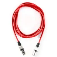 MUSIC STORE Audio-Kabel, XLR-Mikrofonkabel, 3m, Musikstudio, Rot, hochwertig, professionell
