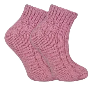 Sock Snob Damen-Stiefelettensocken aus grober, gerippter Wolle mit niedrigem Schnitt