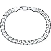JEWLIX Panzerarmband Echtsilber Armband: 925er Panzerarmband 7mm 19cm PA0070 von JEWLIX