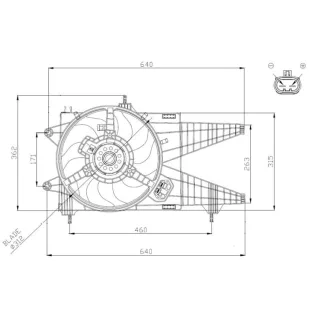 NRF K?hlerl?fter Fiat Punto 188 1,9 47963